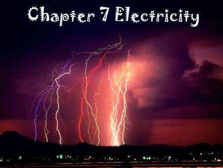 Chapter 7 Electricity. Charge comes from Parts of the Atom – Nucleus (middle) Protons – positive Neutrons – neutral – Outside Electrons – negative It.