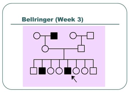 Bellringer (Week 3). Bellringer cont. Section 12-2 When Heredity Follows Different Rules.