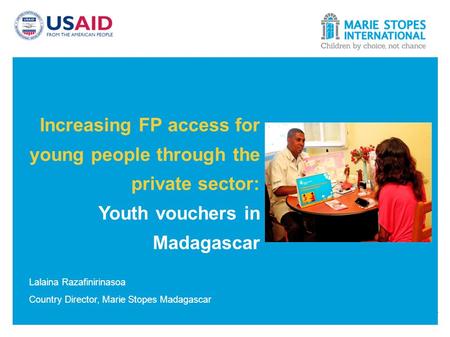 Increasing FP access for young people through the private sector: