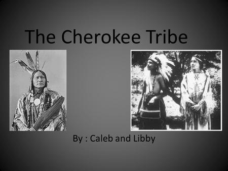 The Cherokee Tribe By : Caleb and Libby. Cherokees lived in Southern Smith County.
