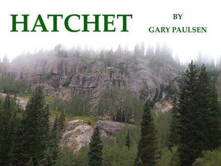 HATCHET BY GARY PAULSEN. Characters Brian Robeson, a 13 year old boy, is on is way to his dad’s oil field in Canada. The pilot is flying Brian to his.