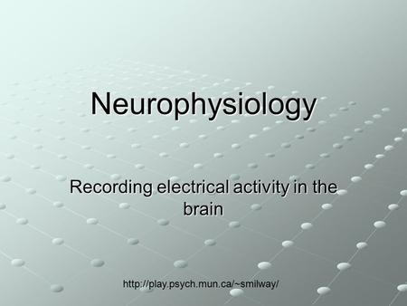Recording electrical activity in the brain