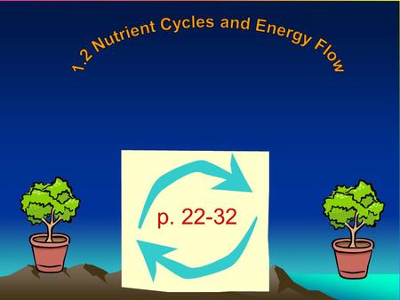 1.2 Nutrient Cycles and Energy Flow