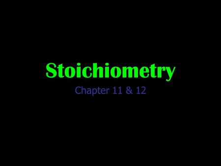 Stoichiometry Chapter 11 & 12. I. Things you should remember From the Moles Unit: Identify particles as atoms, molecules (mc), and formula units (fun)
