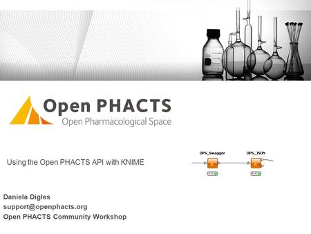 Using the Open PHACTS API with KNIME Daniela Digles Open PHACTS Community Workshop.