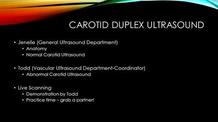 Carotid duplex ultrasound