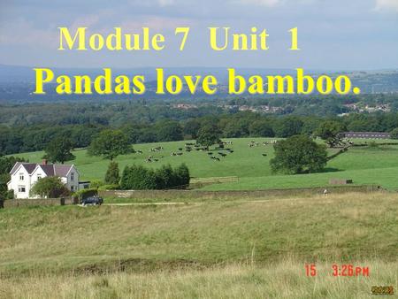 Module 7 Unit 1 Pandas love bamboo.. Would you like to visit the zoo? I’d like to be your guide.