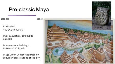 Pre-classic Maya El Mirador: 400 BCE to 400 CE