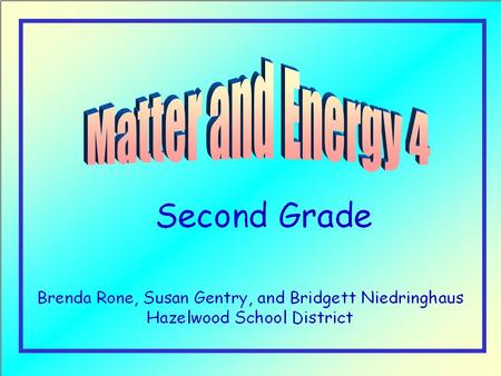 Matter and Energy 4.