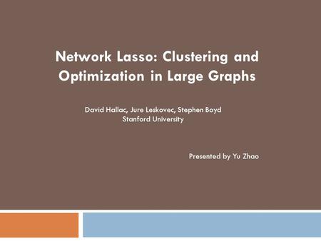 Network Lasso: Clustering and Optimization in Large Graphs