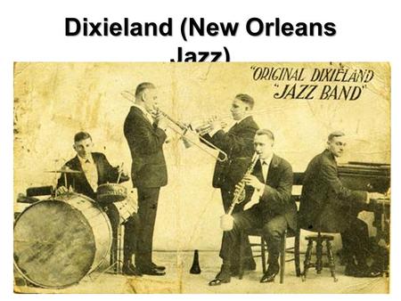 Dixieland (New Orleans Jazz). Origin Around 1910 a new style of music, Jazz, became popular in New Orleans, Louisiana. Jazz was influenced by many sources: