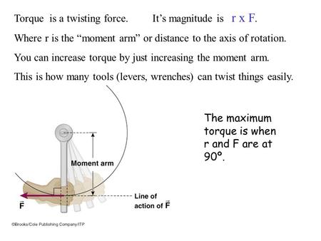 Torque is a twisting force. It’s magnitude is r x F. Where r is the “moment arm” or distance to the axis of rotation. You can increase torque by just increasing.