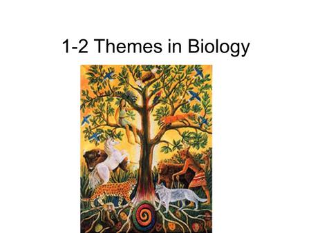 1-2 Themes in Biology. Diversity & Unity of Life Diversity: There’s lots of different living things. Unity: All these different living things have certain.