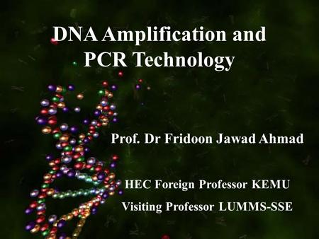 DNA Amplification and PCR Technology