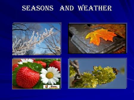 Seasons and weather Seasons and weather Seasons and weather.