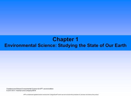 Environmental Science: Studying the State of Our Earth