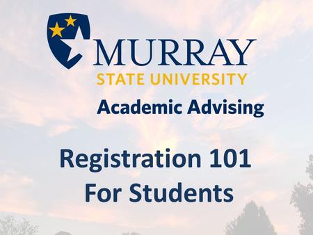 Registration 101 For Students. What We Will Cover How to Register on myGate – Registration Status – How to Enter CRNS – How to Search for Classes – Class.