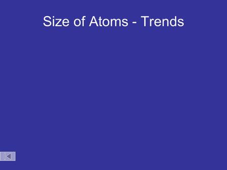 Size of Atoms - Trends Atomic Radii Li Na K Rb Cs Cl S P Si Al Br Se As Ge Ga I Te SbSn In Tl Pb Bi Mg Ca Sr Ba Be F O N C B 1.52 1.11 1.86 1.60 2.31.