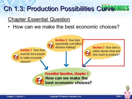 Ch 1.3: Production Possibilities Curve