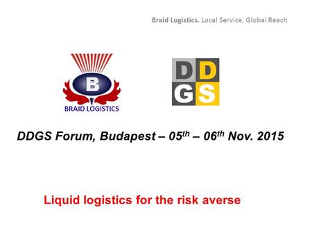 DDGS Forum, Budapest – 05th – 06th Nov. 2015