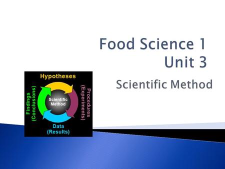 Scientific Method.  Science: the systematic knowledge of natural and physical phenomena.  Phenomenon: a fact, occurrence or process that can be observed.