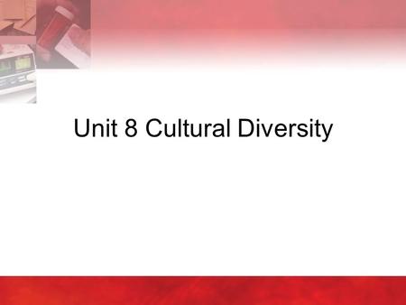 Unit 8 Cultural Diversity. Copyright © 2004 by Thomson Delmar Learning. ALL RIGHTS RESERVED.2 8:1 Culture, Ethnicity, and Race  Health care workers work.