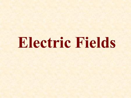 Electric Fields. The gravitational and electric forces can act through space without any physical contact between the interacting objects. Just like the.