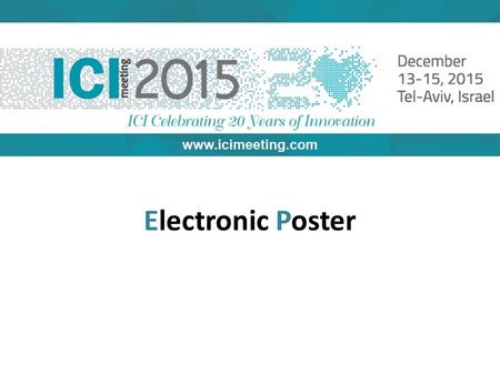 Electronic Poster. What is an E-poster The E-poster is a PPT presentation accessible on a computer station during the congress. The computer stands will.