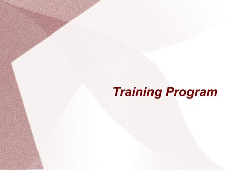 Training Program. Main Purposes Communication with the customers Better negotiation Provide training courses for the sellers.