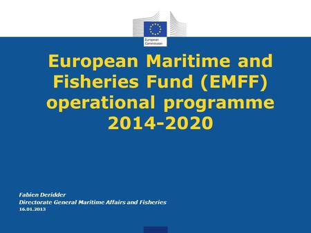 European Maritime and Fisheries Fund (EMFF)  operational programme