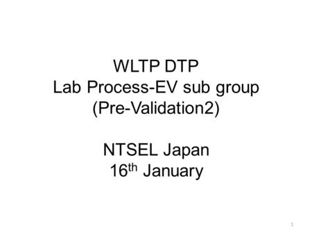 Lab Process-EV sub group