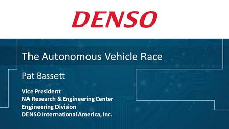 The Autonomous Vehicle Race
