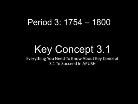 Everything You Need To Know About Key Concept 3.1 To Succeed In APUSH