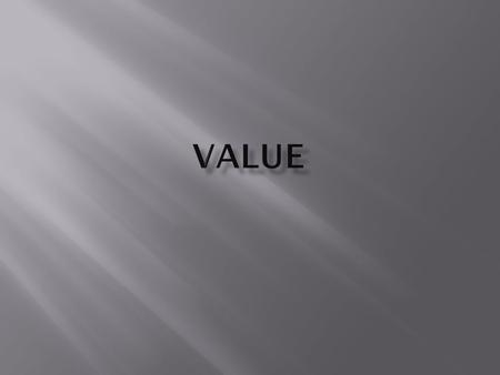 Value.