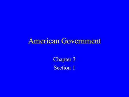 American Government Chapter 3 Section 1. Six Principles of the Constitution Popular Sovereignty Limited Government Separation of Powers Checks and Balances.
