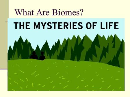 What Are Biomes?.
