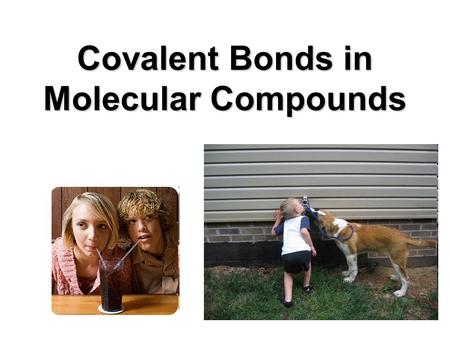 Covalent Bonds in Molecular Compounds. There are two types of covalent bonding 1. Non-polar bonding with an equal sharing of electrons. 2. Polar bonding.