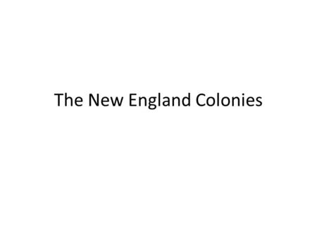 The New England Colonies. Discuss why the Pilgrims left England and why they signed the Mayflower Compact. Summarize the government and society in the.