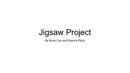 Jigsaw Project By Brian Cox and Gianna Placa. Religious Wars and Conflict: Italy 1494 King Charles VIII of France has an invasion on Italy This began.