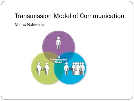 Transmission Model of Communication Melisa Nahimana.