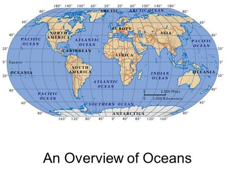 An Overview of Oceans. Biblical Reference God called the dry ground “land,” and the gathered waters he called “seas.” And God saw that it was good. Genesis.