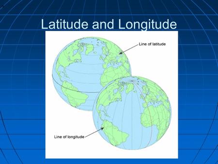 * * 0 Latitude and Longitude. * * 0 ■ Lines of Latitude and Longitude are imaginary lines that encircle the Earth in either an East- West direction or.