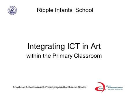 Integrating ICT in Art Ripple Infants School