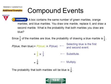 Compound Events COURSE 2  LESSON 12-5