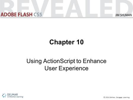 © 2011 Delmar, Cengage Learning Chapter 10 Using ActionScript to Enhance User Experience.