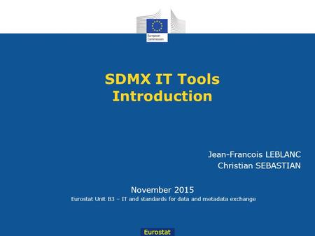 SDMX IT Tools Introduction