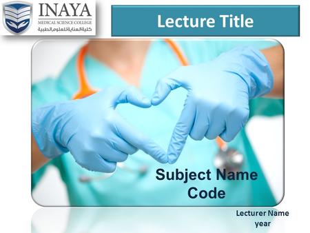Lecture Title Lecturer Name year Subject Name Code.
