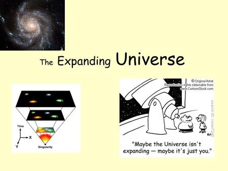 The Expanding Universe. The Hubble Law The Hubble constant H o is one of the most important numbers in cosmology because it may be used to estimate the.