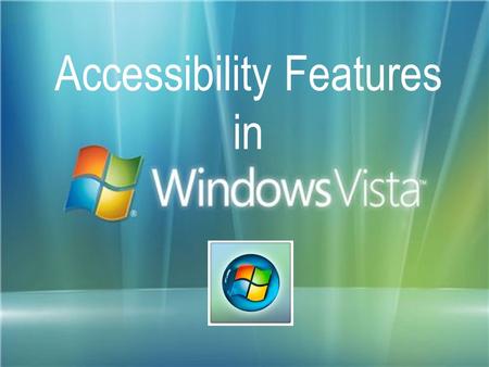 Accessibility Features in. What is on the screen Contents of active windows Menu items Text that you have typed Narrator Screen reader program that reads: