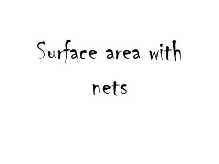 Surface area with nets. 8 ft. 3 ft # 8 494 miles 433 miles X miles # 9.